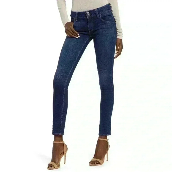 Hudson Womens jeans 25 Blue Collin Flap Skinny ankle dark wash denim poc… - Picture 4 of 17